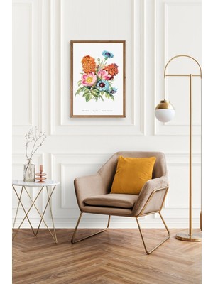 Marsilyan Bahar Çiçekleri Ahşap Çerçeveli Tablo 50 x 70