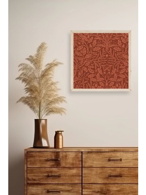 Marsilyan Yaprak Ahşap Çerçeveli Tablo 42 x 42