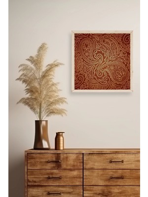 Marsilyan Motif Ahşap Çerçeveli Tablo 42 x 42
