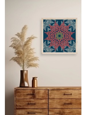 Marsilyan Motif Ahşap Çerçeveli Tablo 42 x 42