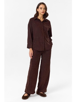 Tiffany & Tomato Çizgili Pullu Pantolon