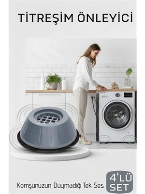 Marsilyan Premium 4'lü Titreşim Önleyici Kauçuk Ayak Seti - Ultra Sessiz ve Sarsıntısız Yıkama Teknolo