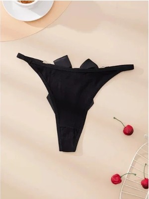 Çamaşır Kenti Fantezi Kadın 2'li Fiyonklu Halkalı Tanga