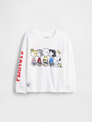 Gap Erkek Bebek Beyaz Peanuts Grafik Baskılı T-Shirt