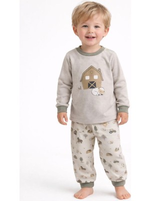 Uzun Kollu Organik Bebek Pijama Takımı