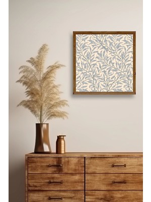 Marsilyan Yaprak Ahşap Çerçeveli Tablo 42 x 42