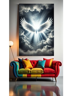 Özkacar Group Yükselen Melek V2 Ev Duvar Salon Güzellik Salonu Ofis Dükkan Dekorasyon Kanvas Tablo