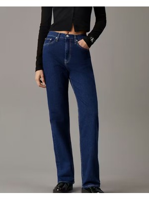 Calvin Klein Hıgh Rıse Straıght Kadın Lacivert Kot Pantolon