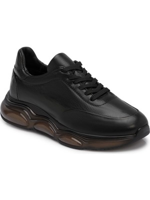 Tergan Siyah Hakiki Deri Erkek Sneaker - E25S1AY57663-A41
