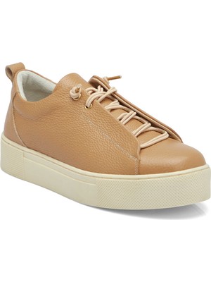 Tergan Bej Hakiki Deri Kadın Sneaker - K25S1AY68142-T8Z