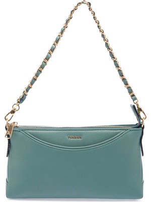 Tergan Mavi Hakiki Deri Kadın Omuz Çantası - S25K1BC79149-T0P