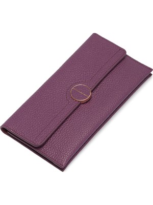 Tergan Mor Hakiki Deri Kadın Cüzdan - S1CB00005820-C48