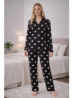 Pemilo Kadın 0224 Uzun Kol Süet Pijama Takımı