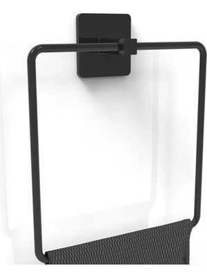 İlk El Grup Kendiliğinden Yapışkanlı Siyah Paslanmaz Metal Kare Havluluk