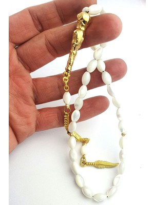 Arpa Kesim Çelik Püsküllü Sedef Taşlı Tesbih