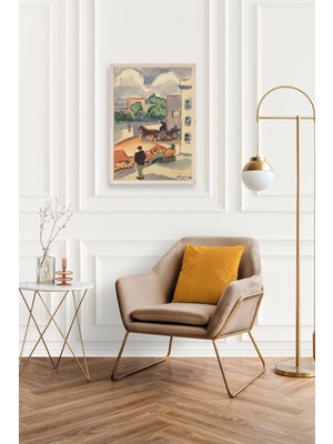 Marsilyan Zolo Palugyay Ahşap Çerçeveli Tablo 30 x 42