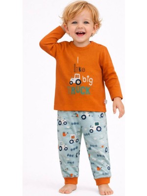 Uzun Kollu Organik  Bebek Pijama Takımı