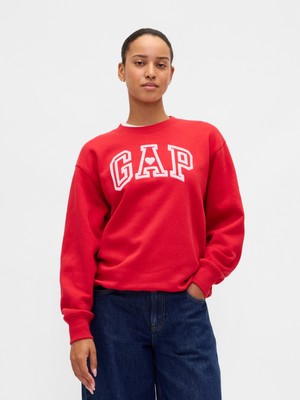 Gap Kadın Kırmızı Vintagesoft Gap Logo Tunik Sweatshirt