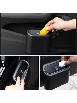 İlk El Grup Araç Içi Takılarak Sabitlenebilen Mini Kapaklı Çöp Kovası