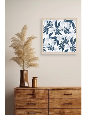 Marsilyan Yaprak Ahşap Çerçeveli Tablo 42 x 42