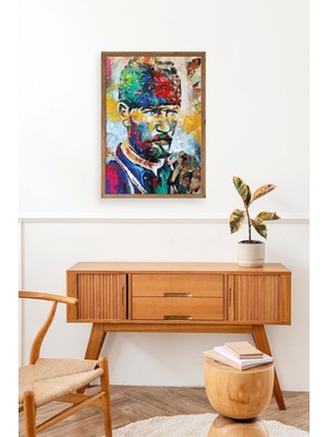 Marsilyan Atatürk Ahşap Çerçeveli Tablo 30 x 42