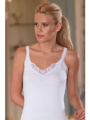 Çamaşır Kenti Şahinler Yakası ve Askıları Dantel Atlet B443