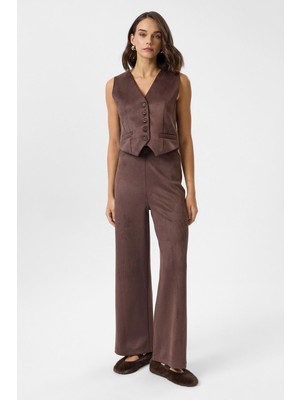 Tiffany & Tomato Beli Lastikli Süet Pantolon