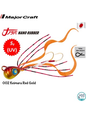 Major Craft Nano Rubber 5gr 002 Keimura Red Gold