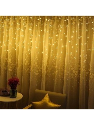 İlk El Grup 8 Fonksiyonlu 16 Saçaklı Perde LED 3 x 1 (Günışığı)