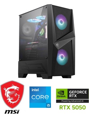 MSI Gaming Pc Ddr4 / 8 GB RTX-5050 / 12.nesil İ5-12400F / 16 GB Ddr4 Ram / 500 GB M.2 SSD / WİN11 Pro