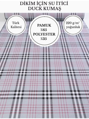 Fabricstown Desenli Su Itici Duck Kumaş | %65 Pamuk %35 Polyester | Masa Örtüsü, Runner ve Döşemelik Kumaş