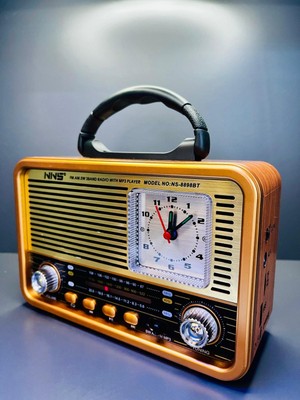 Doğan Hediyelik Nostaljik Görünümlü Ahşap Bluetooth USB Sd Card Radyo Özellikli Müzik Kutusu