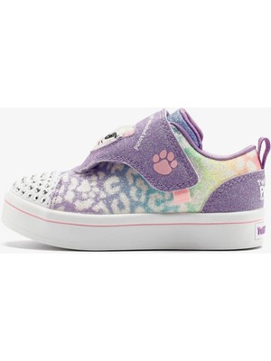 Skechers Twi-Lites-Twinkle Pets Kids Light Sneaker Cırt Cırtlı Işıklı Sesli Çocuk Ayakkabısı Mor