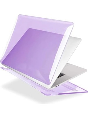 MacBook Pro Kılıf 16.2 Inç M4–m3–m2–m1 Uyumlu Kristal Parlak Tpu Şeffaf Ultra Ince Darbe Çizik Koruyucu Hardcase Sert Kapak Açık Lila