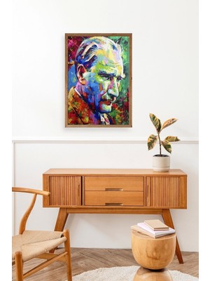 Marsilyan Atatürk Ahşap Çerçeveli Tablo 30 x 42
