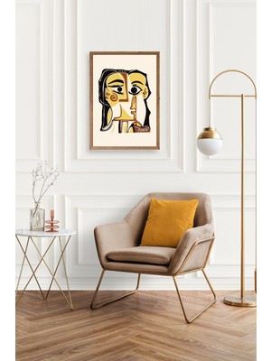 Marsilyan Tete De Femme Ahşap Çerçeveli Tablo 23 x 30