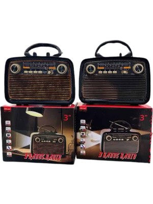 Bi Seyyar Eskitme Nostalji Tasarımlı Bluetoothlu Nostalji Radyo Ahşap Nostaljik Görünümlü