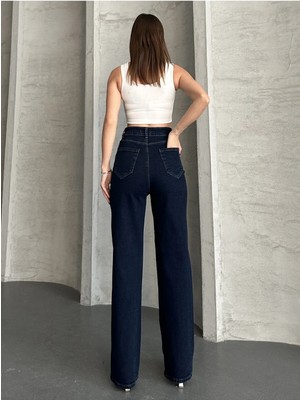 Neva Shop Kadın Palazzo Esnek Bol Paça Kot Pantolon
