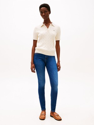Tommy Hilfiger Como Mıd Rıse Skınny Kadın Lacivert Kot Pantolon