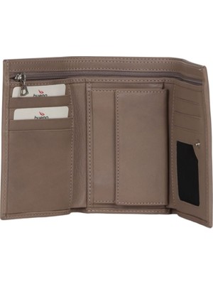 Bueno Shoes Gri Deri Kadın Cüzdan 01WC2008 01WC2008