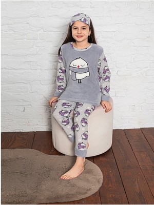 Asel Çocuk Peluş Polar Pijama Takımı