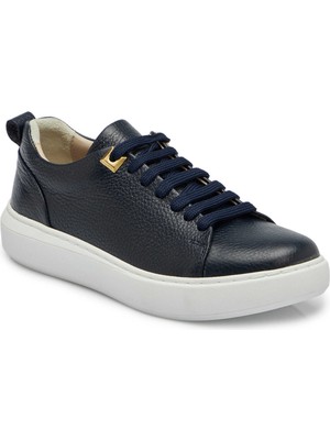 Tergan Lacivert Hakiki Deri Kadın Sneaker - K25S1AY68140-A38