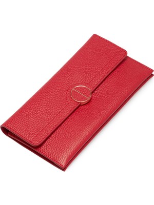 Tergan Kırmızı Hakiki Deri Kadın Cüzdan - S1CB00005820-B68