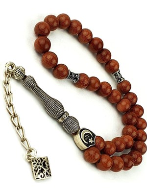 Yiĺdiz Taşı Gümüş Doğal Taş Tesbih