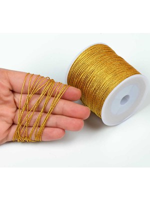 10 Metre - 0.80 mm Simli Paraşüt Ipi, Bileklik Ipi, Takı Ipi, Örgü Ip, Gümüş Renk