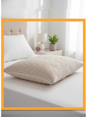 Babadağ Koleksiyon Yastık Alezi Kapitoneli Renkli Çizgili 50X70 Pofuduk