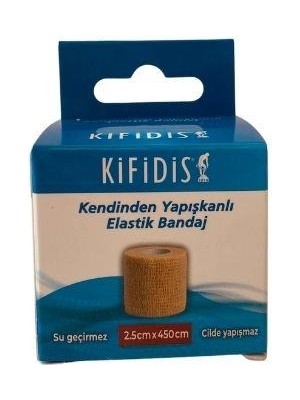 Kifidis Kendinden Yapışkanlı Elastik Bandaj Ten Rengi 2,5 cm x 450 cm