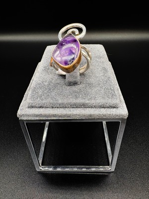 NC Larimar Gümüş Ametist Taşlı Yüzük 925 Ayar Yüzük