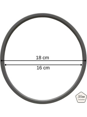5Gen Tasarım Taç Baby Düdüklü Tencere Lastiği Uyumlu 18 cm Silikon Conta Acar easy touch düdüklü uyumlu Isıya Dayanımlı 2,5 - 3,5 Litre
