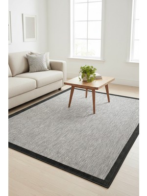 Yeni Nesil Çerçeveli Sisal Yumuşak Dokuma Kilim Kaymaz Pamuk Taban Bordürlü Halı